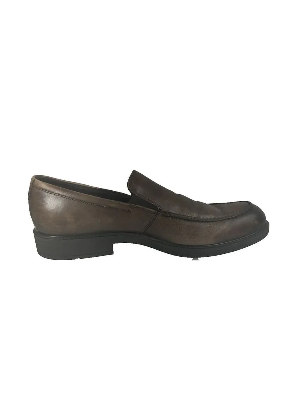 Ecco Vitrus III Apron Toe Slip On Leather Loafers Cocoa Brown size 12